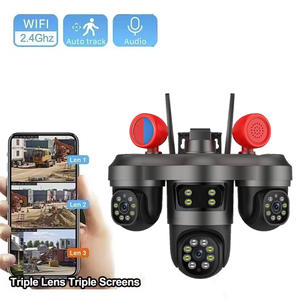 Солнечная камера X1 V380 с тремя объективами, автоматическим отслеживанием движения, поворотным механизмом PTZ, полноцветным ночным видением и двусторонней аудиосвязью. - Product Image 3