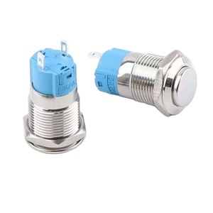 12mm ABS không thấm nước điện tử <span class=keywords><strong>push</strong></span> <span class=keywords><strong>button</strong></span> chuyển 2-pin cao đầu tự khóa/không khóa đầu phẳng thiết lập lại điện bắt đầu IP65 10A - Product Image 2
