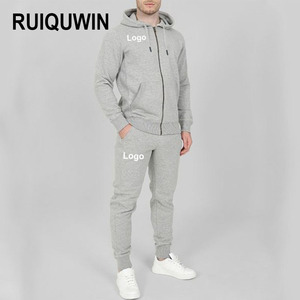 RUIQUWIN all'ingrosso 2025 autunno inverno Set abbigliamento sportivo da <span class=keywords><strong>uomo</strong></span> spessa caldo <span class=keywords><strong>con</strong></span> Zip e pantaloni da jogging 2 pezzi tuta Casual - Product Image 1