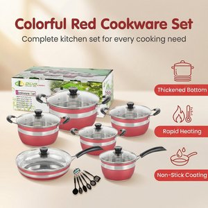 Juego de Utensilios de Cocina de Diseño Moderno de 12 Piezas con Sartén, Olla para Sopa y Olla para Leche para Cocina - Product Image 4