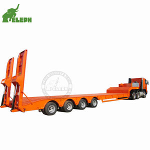 Venta caliente <span class=keywords><strong>de</strong></span> alta calidad <span class=keywords><strong>de</strong></span> <span class=keywords><strong>tres</strong></span> <span class=keywords><strong>ejes</strong></span> 40T <span class=keywords><strong>de</strong></span> cama plana baja transportador <span class=keywords><strong>de</strong></span> automóviles remolque excavadora - Product Image 6