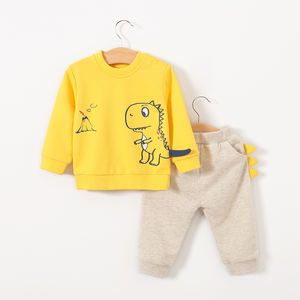Vestiti del bambino Unisex di Sport di Alta Qualità di Stile 9-48 Mesi di Primavera e di Autunno A Maniche Lunghe + Pantaloni di Cotone Carino dinosauro Del Bambino Set - Product Image 5