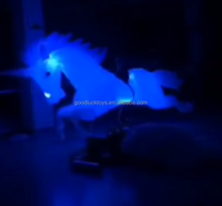 Ballon publicitaire gonflable LED lumineux en forme d'animal de dessin animé marchant, costume de cheval gonflable