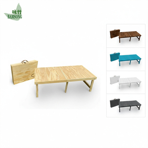 <span class=keywords><strong>Table</strong></span> de pique-nique <span class=keywords><strong>pliable</strong></span> en bambou, bureau de voyage portable style bohème avec hauteur réglable, style <span class=keywords><strong>valise</strong></span> pour <span class=keywords><strong>camping</strong></span> en plein air et plage - Product Image 3