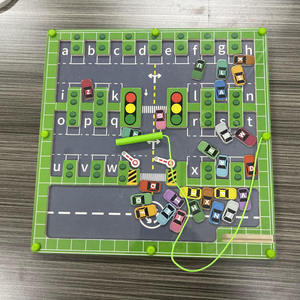 モンテッソーリファインモータースキルおもちゃ教育玩具木製学習レターパズルボード磁気アルファベット迷路ボード - Product Image 5