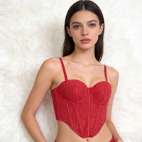 Nouveau Corset Bustier Amincissant en Dentelle de Qualité Supérieure pour Femme 2026 – Top de Soirée Sexy et Ajusté pour Fêtes et Cérémonies
