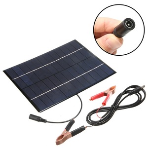 Masuyoshi Mitsu 5.5W <b>12V</b> Polycrystalline Solar Panel With Clips For 9-<b>12V</b> <b>Battery</b> Charging - Product Image 4