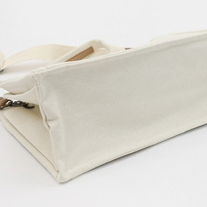 Sacs fourre-tout en coton vierge à usage quotidien, écologiques, avec motif lettres, fermeture éclair, durables, épais, blancs, logo personnalisable - Product Image 6