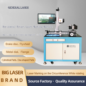 อุปกรณ์หมุนหนักยี่ห้อ Big Laser สำหรับเครื่องมาร์กกิ้งไฟเบอร์เลเซอร์  แบบจานหมุน แหวนหน้าแปลน กระบอกสูบ ล้อหมุน เครื่องแกะสลักเลเซอร์แบบโรตารี่ - Product Image 4