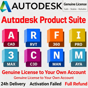 Activación de Paquetes de Software Originales de Autodesk: Licencias de 1 año/3 años/6 meses para <span class=keywords><strong>AutoCAD</strong></span>, Revit, 3ds Max, Maya y <span class=keywords><strong>Civil</strong></span> 3D - Product Image 1