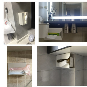 Plastic Tissue Box <b>Storage</b> <b>Container</b> Rectangle Dustproof Standing Type For Bathroom Pull Out Tissues Neatening <b>Storage</b> - Product Image 3