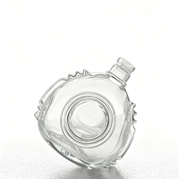 Bouteilles de vin en verre cristal personnalisables, finition mate, 750 ml, pour whisky, tequila, brandy, spiritueux, avec bouchon en liège, couleur personnalisée, sérigraphie