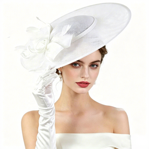 Chapeau élégant en sinamay <span class=keywords><strong>rose</strong></span> clair, parfait pour le Royal Ascot, le Kentucky Derby et les occasions formelles - Product Image 6