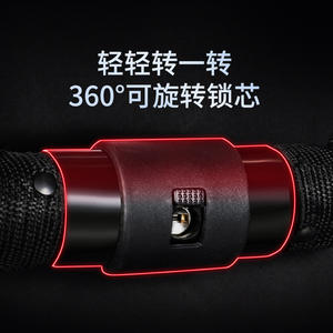 Anti Theft Bike <b>Chain</b> Lock 0.6m 0.9m 1.2m Reflective Black Extended <b>Heavy</b> <b>Duty</b> For Motorcycle Electric Bicycle Security - Product Image 4