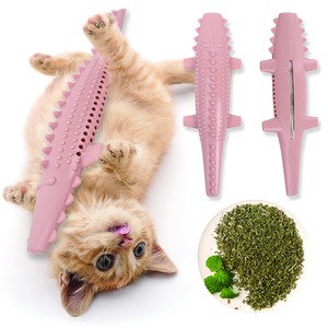 Juguete interactivo para mascotas respetuoso con el medio ambiente personalizado Limpieza de dientes de silicona Molar <span class=keywords><strong>Catnip</strong></span> Fish Cat Juguete interactivo - Product Image 2