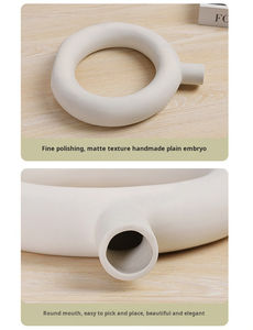 R47 Petit quantité minimale de commande Usine Directement En Gros Hotsales Moderne Irrégulier Forme Unique Antique Vases À Fleurs En Céramique Blanche - Product Image 3