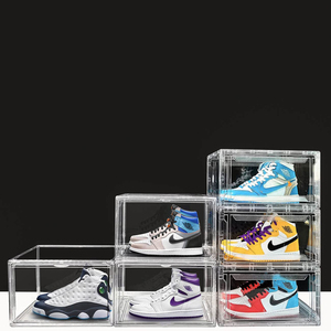 Boîtes à chaussures à ouverture frontale, en plastique, pour ranger et présenter les baskets, empilables, en acrylique transparent, pour les passionnés de sneakers - Product Image 3