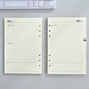 Neues Loseblatt-Notizbuch 2027 Englisch 365-Tage Tagesplaner Alternative A5 Thermopapier 80g/m² Beige Innenseiten Notizbuch auf Lager - Product Image 3