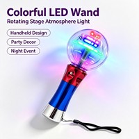 Baguette lumineuse LED rotative clignotante, accessoires d'ambiance portatifs pour concerts, Halloween, festivals, vente en gros