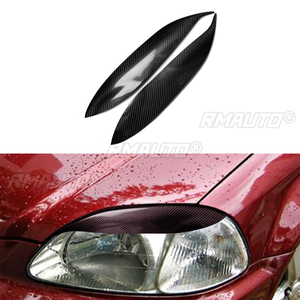 1 paire de couvre-phares en fibre de carbone véritable pour Honda Civic 1996 1997 1998, accessoires de voiture - Product Image 1