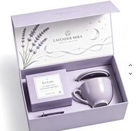 Confezione Regalo Premium Personalizzata a Forma di Libro con Chiusura Magnetica e Inserto in EVA per Set di Tè e Tazze, Ideale per Festività