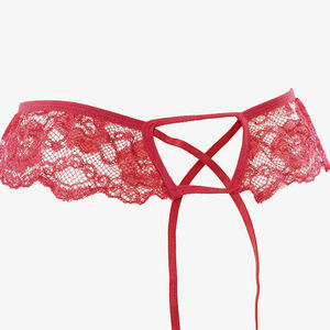 Горячая распродажа: Сексуальный комплект нижнего белья из 3 предметов – кружевной прозрачный бюстгальтер-бралетт, женское белье, бюстгальтер-кейдж, дышащий, из спандекса/полиэстера, с 3D-вышивкой - Product Image 6