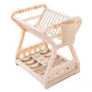 Kitchen Storage Rack Plastic Water Filter Dish Drain Drying Rack Household Double-layer Dish Racks