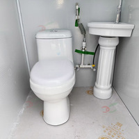 Toilettes et Douche Portables Doubles Cabines Mobiles pour Travailleurs – Sanitaires Extérieurs Préfabriqués pour Chantiers