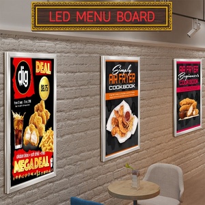 Marco de aluminio grueso para <span class=keywords><strong>restaurante</strong></span>, tablero de menú LED, señal de luz, A0, A1, A2, <span class=keywords><strong>A3</strong></span>, A4, tamaño 28mm - Product Image 5