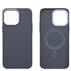 Étui de téléphone en fibre d'aramide noire, magnétique, anti-traces de doigts, antichoc pour <span class=keywords><strong>iPhone</strong></span> 14 Pro/Pro Max. - Product Image 5