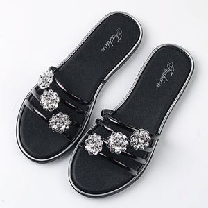 2026 Summer New Mule slippers Women Outdoor Fashion Flower Decor <b>Flat</b> One Strap Soft Sole Non slip Beach <b>Sandals</b> - Product Image 3