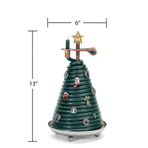 Bougie par heure, bougie de Noël en forme de sapin de 80 heures avec 14 breloques, cire d'abeille naturelle écologique avec mèche en coton - Product Image 2
