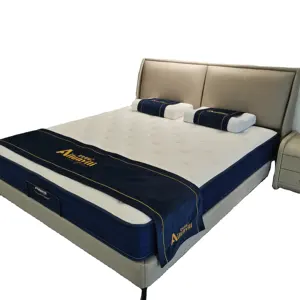 Ailunyilking Aussie Hcl廉价床垫特大号单尺寸5区羊毛顶床酒店口袋弹簧床垫盒装马特