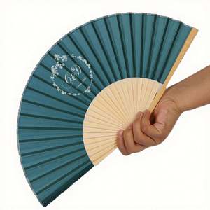 Abanico de Mano Plano de Bambú de 21 cm, Personalizado, Tallado, Plegable, Ecológico, Decoración para Bodas, Artesanía con Estilo Romántico y Logotipo Personalizado - Product Image 3