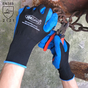 Guantes de Trabajo NMSHIELD con Forro de Poliéster Reciclado y Recubrimiento de Nitrilo Látex Antideslizante, Protección para la Construcción, Certificación EN388 - Product Image 2