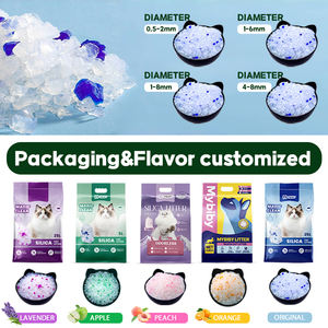 Arena para gatos de microcristal natural altamente absorbente al por mayor, gel de sílice para arena para gatos de cristal sin polvo granular de 1-8mm - Product Image 6