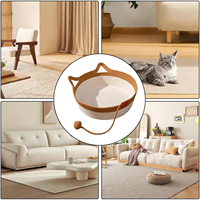Cama Acogedora para Mascotas, Cesta Plegable para Perros y Gatos, Transpirable y Duradera, Casa de Dormir Tejida para Mascotas con Pelota de Juguete