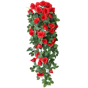 ดอกกุหลาบประดิษฐ์แบบแขวนผนัง ยี่ห้อ Pioneer ตกแต่งภายในบ้าน สีแดงชมพู - Product Image 2