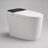 Chasseur d'eau intelligent sans contact avec télécommande et chauffage de siège, système de chasse automatique à capteur IR pour toilettes intelligentes
