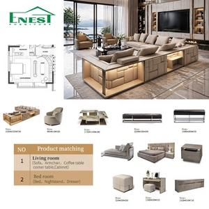 Soluzione Completa per Progetti di Ville: Divano Modulare di Lusso con Illuminazione LED, Divano Angolare, Disponibile CAD/3D Max per Designer - Product Image 2