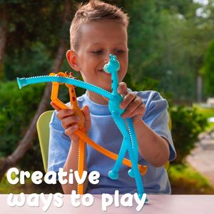 <b>Led</b> Suction Cup Giraffe Toy Shape Changing Telescopic <b>Tube</b> Fidget <b>Tubes</b> Sensory Toys - Product Image 6