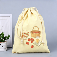 Grande pochette portable en toile écologique avec cordon de serrage, sac réutilisable multi-usage, logo personnalisé pour la promotion de la marque, coffrets cadeaux
