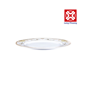 Vajilla de cerámica de tamaño personalizado al por mayor, platos para servir de 6/7/8/9 pulgadas, platos blancos, proveedor largo del grupo Phuong - Product Image 1