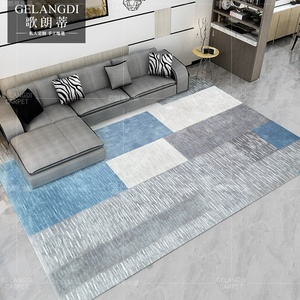 Alfombra de lana con diseño geométrico personalizado a mano para sala de estar, decoración del hogar, resistente a las manchas - Product Image 3