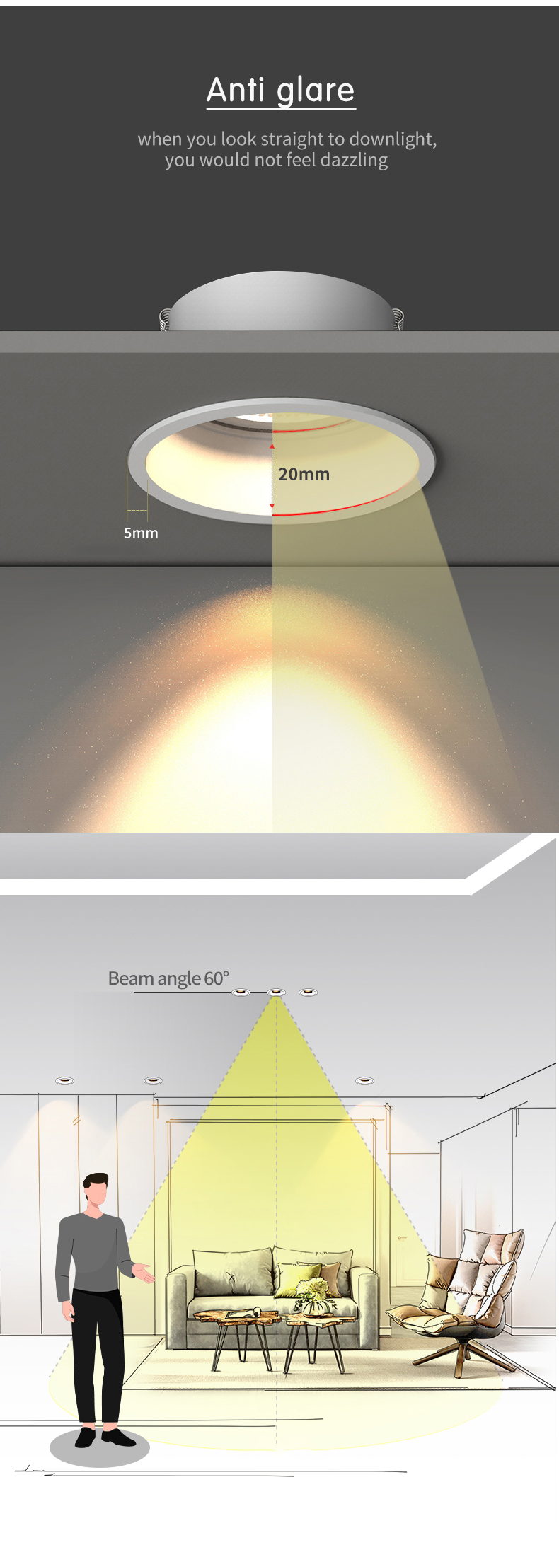 Recessed Downlights Ceiling Light Adjustable GU10/MR16 Aluminium