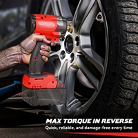 Ensemble combiné 3-en-1 d'outils électriques sans fil 18V sans balais rouge d'usine pour bricolage : clé à chocs, perceuse et meuleuse d'angle pour la construction et la réparation