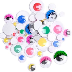 Autocollants pour yeux d'animaux mobiles, autocollants actifs noirs, blancs et colorés pour les travaux manuels et les yeux 3D mobiles - Product Image 5