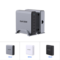 Cargador Rápido Tommox PD 3.1 GaN ETL de 300W, Estación de Carga de Escritorio con 6 Puertos USB C para Teléfono, Laptop y Tablet, Tipo C