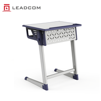 Ensemble bureau et chaise d'école réglables en hauteur Leadcom L-E11, table et chaise en plastique PP pour élèves des classes primaires et secondaires