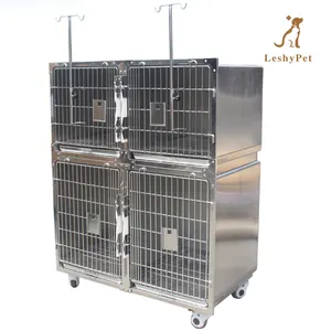 Leshypet Clinic Cage vétérinaire de haute qualité pour animaux d'élevage modulaire en acier inoxydable pour chiens de compagnie